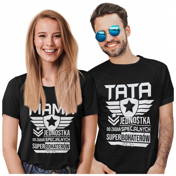 KOSZULKA DLA TATY I MAMY JEDNOSTKA DO ZADAŃ SPECJALNYCH -POMYSŁ NA UPOMINEK
