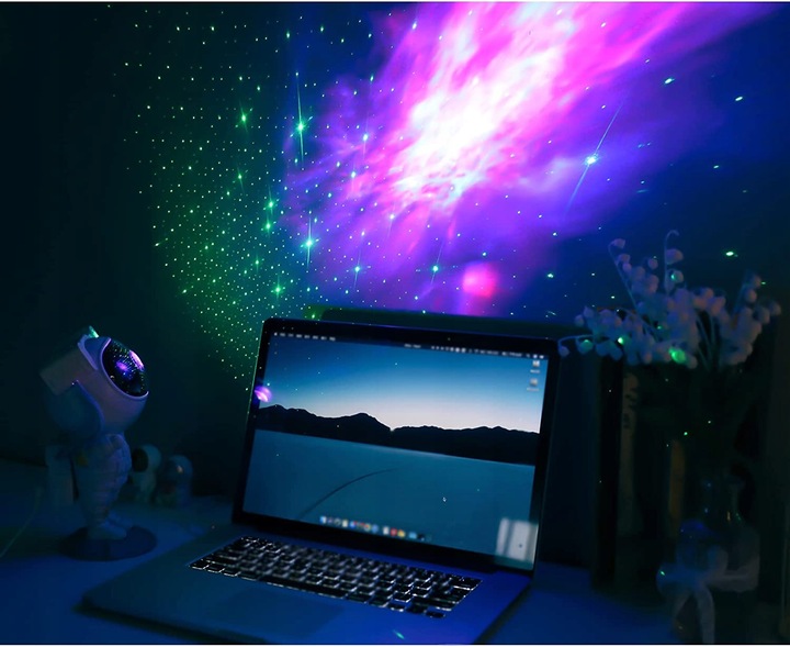 PROJEKTOR GWIAZD NIEBA DLA DZIECI RZUTNIK LED LAMPKA NOCNA ASTRONAUTA PILOT