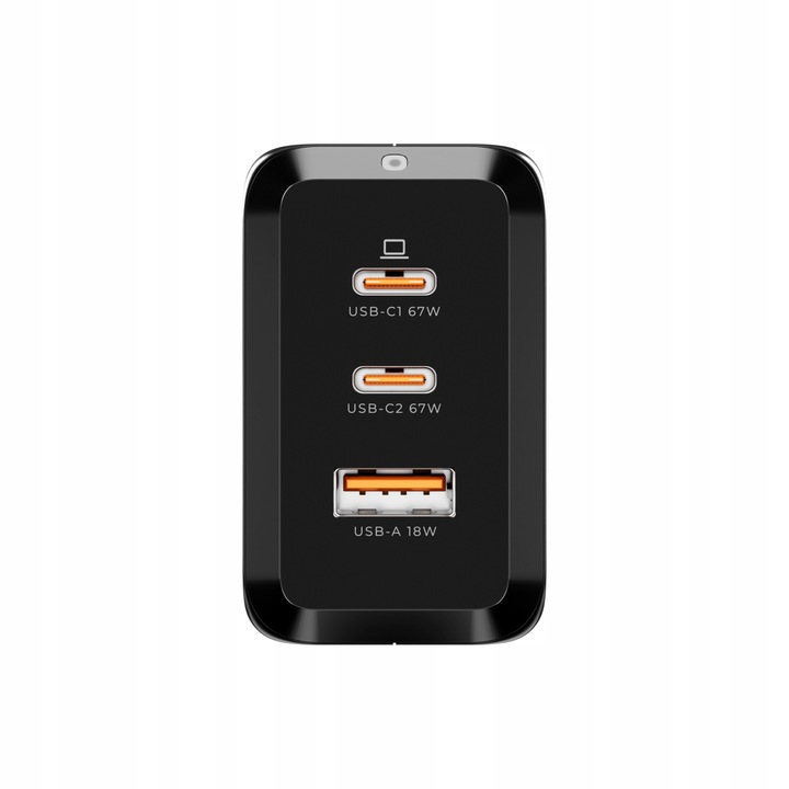ŁADOWARKA USB C 3x USB 67W 65W TYP C UNIWERSALNA CZARNA + KABEL USB C 100W
