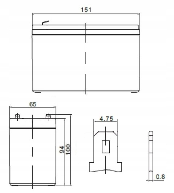 AKUMULATOR bezobsługowy AGM 12V 9Ah megaBAT