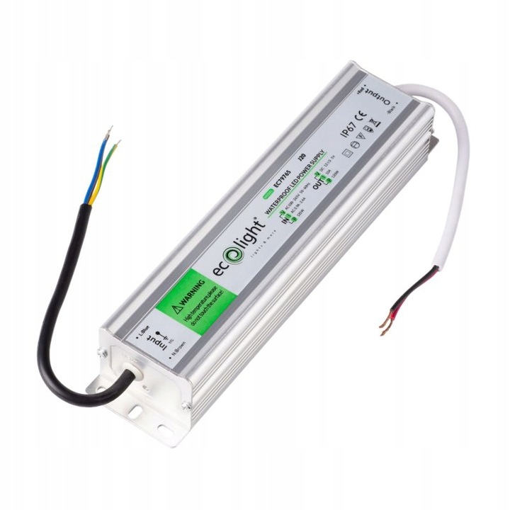 Eco Light Zasilacz LED hermetyczny 120W 12V 10A 245x75x40