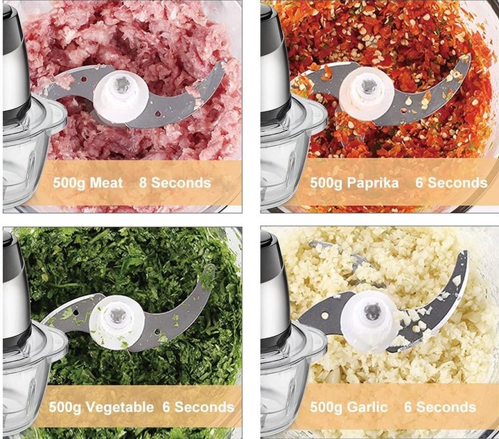 ROZDRABNIACZ DO ŻYWNOŚCI 2 PRĘDKOŚCI 1.8L SIEKACZ DO OWOCÓW WARZYW