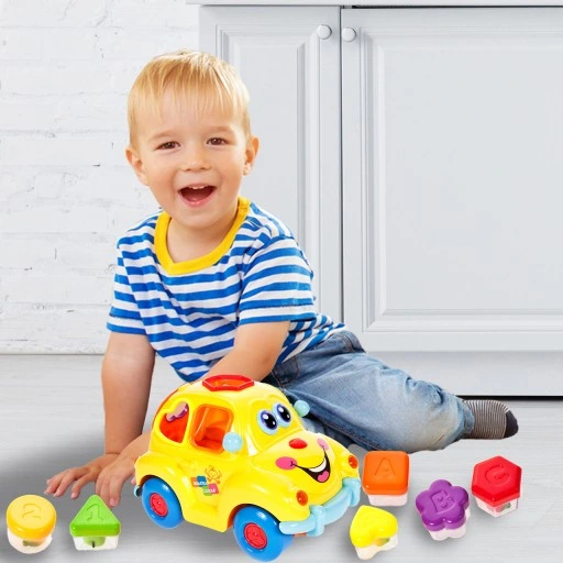 AUTO SORTER SAMOCHÓD Z KLOCKAMI NA BATERIĘ AUTKO WESOŁEK DLA DZIECI KLOCKI