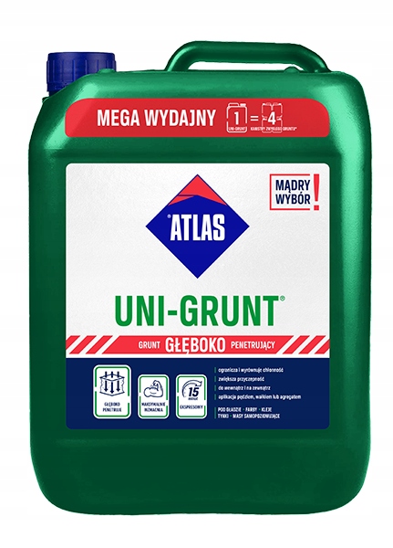 ATLAS UNI-GRUNT 5L Szybkoschnąca Emulsja Grunt