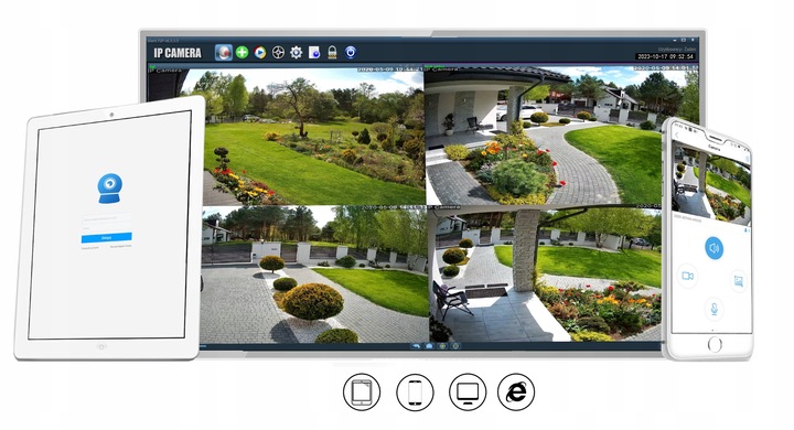 OBROTOWA KAMERA ZEWNĘTRZNA IP WIFI 3X ZOOM 5MPx 2K