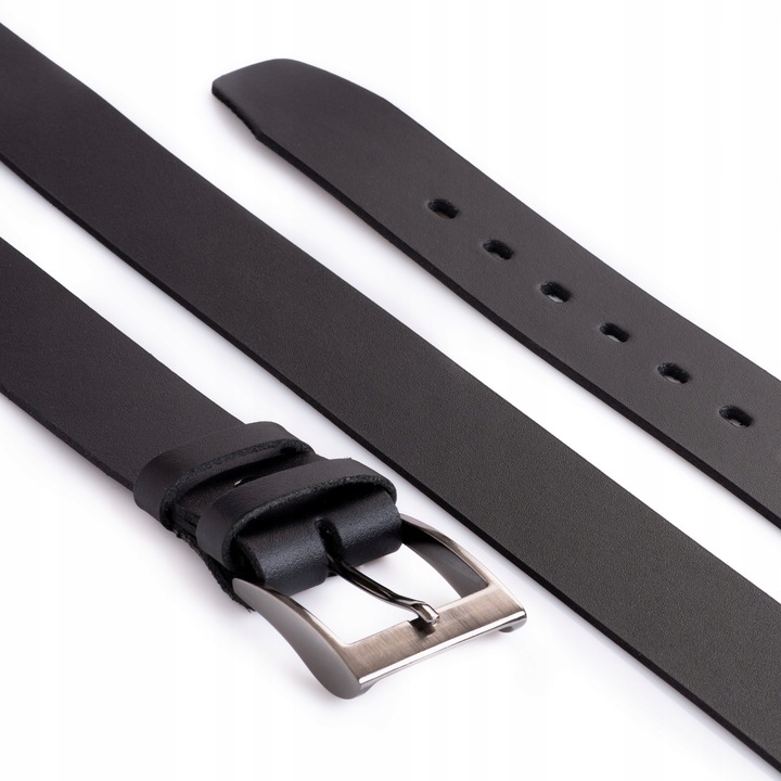 SEPHER Pasek skórzany AUTHENTIC męski CZARNY jeans