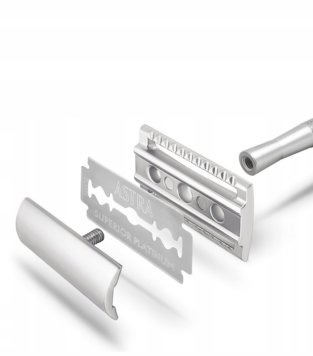 Tradycyjna Klasyczna Maszynka Do Golenia Z Lusterkiem + Żyletki Wilkinson