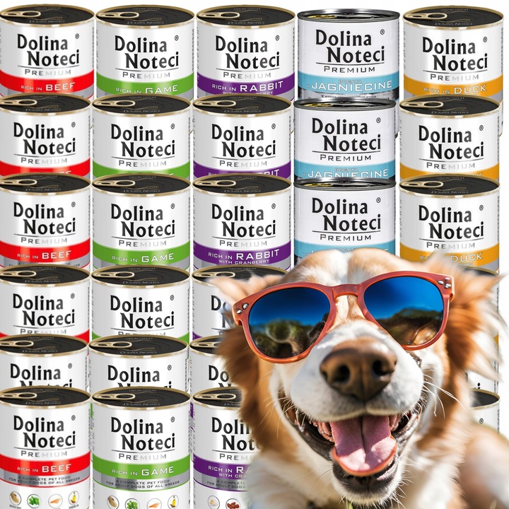 DOLINA NOTECI PREMIUM MIX SMAKÓW KARMA MOKRA PSA PSÓW 800g x 30 BEZ