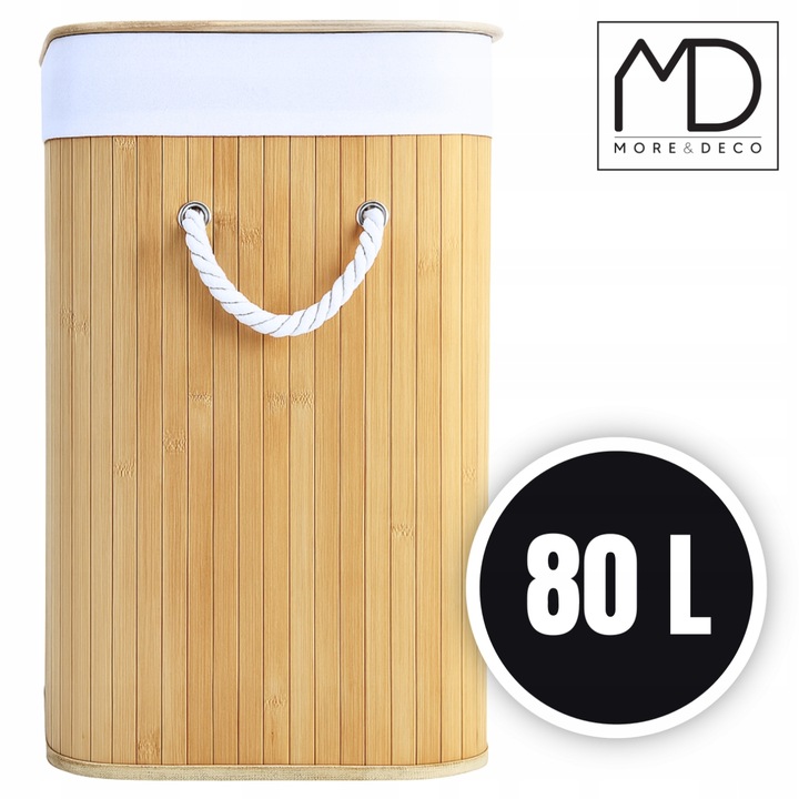 Kosz na pranie zabawki składany bambusowy bieliznę pojemnik duży organizer