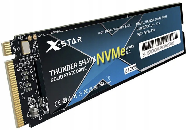 Dysk SSD X-Star Thunder Shark NVMe 512GB M.2 PCIe 2280
