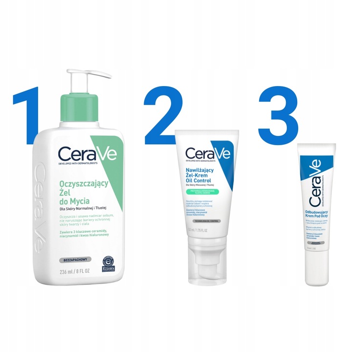 Nawilżający Żel-Krem Oil Control CeraVe dla skóry mieszanej i tłustej 52ml