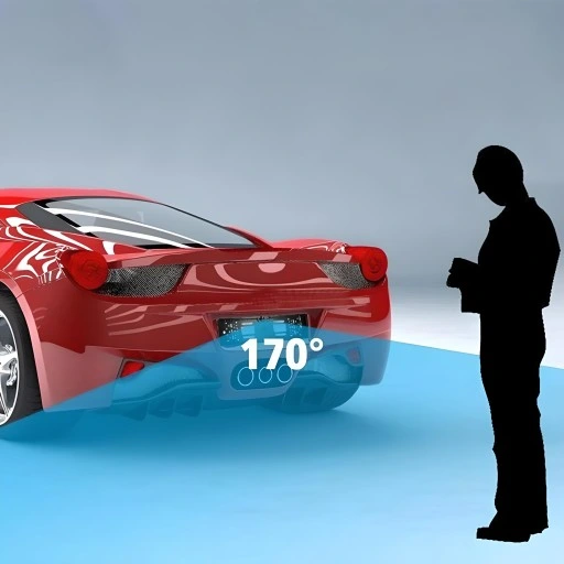 KAMERA COFANIA Z LED W RAMCE TABLICA REJESTRACYJNA