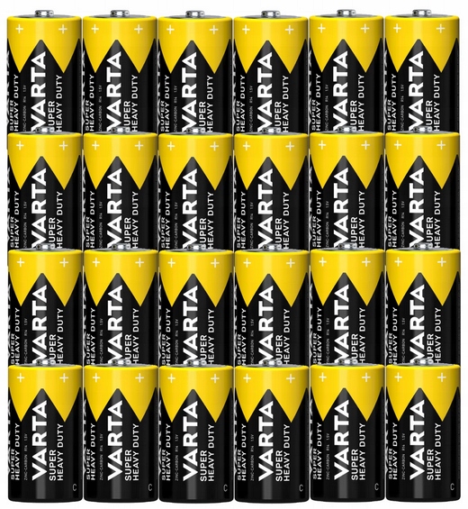 24x Baterie VARTA Superlife C R14 Węglowo-Cynkowa