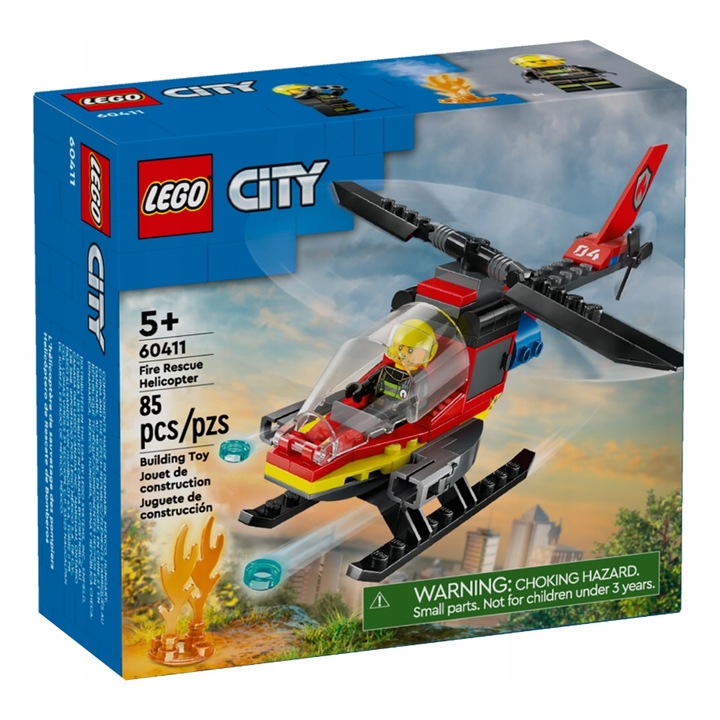 LEGO CITY 5+ STRAŻACKI HELIKOPTER RATUNKOWY 60411