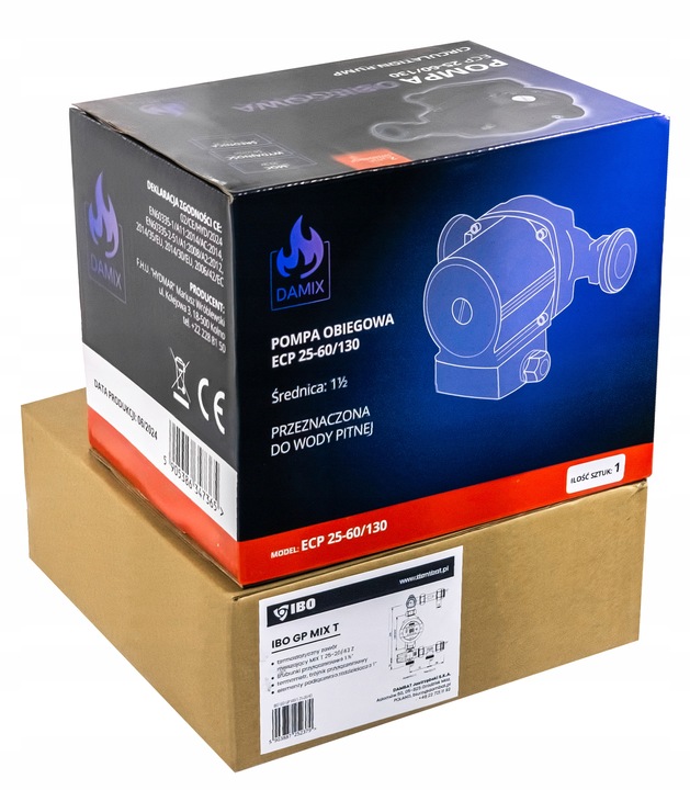 GRUPA POMPOWA MIESZAJĄCA DO ROZDZIELACZA PODŁOGÓWKI POMPA 25-60/130 20-43°C