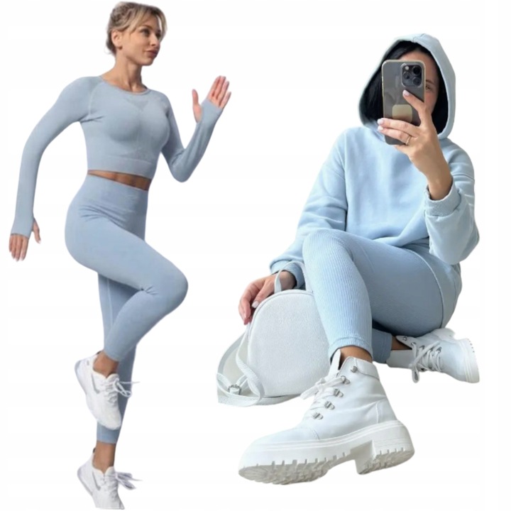 LEGGINSY PRĄŻKOWANE modelujące Z WYSOKIM STANEM bambusowe DŁUGIE L/XL