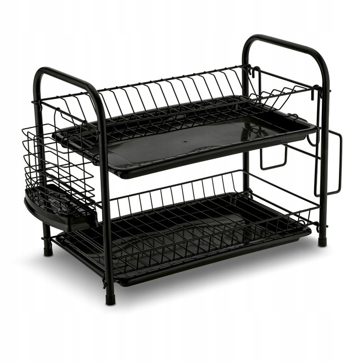 DWUPOZIOMOWA suszarka do naczyń DUŻA suszarka Z TACKĄ 53x33x24cm Nova Tadar