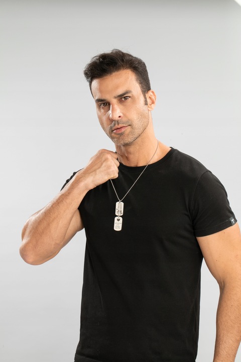 Nieśmiertelnik Z Grawerem Ze Stali Męski Podwójny Z Łańcuszkiem I Pudełkiem