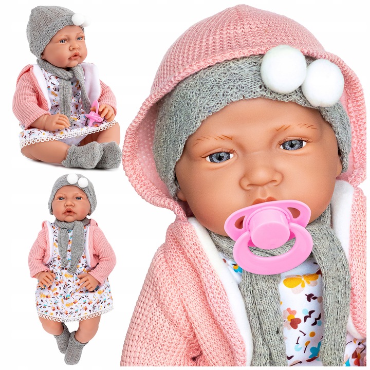 LALKA BOBAS DUŻA INTERAKTYWNA REALISTYCZNA SMOCZEK KINDERPLAY MÓWI 41CM