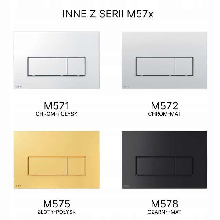 Przycisk spłukujący do WC Alcadrain/Alcaplast / Delfin M578 czarny-mat THIN