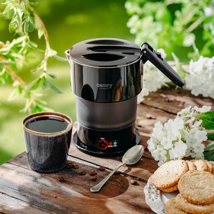 CZAJNIK TURYSTYCZNY elektryczny 600W mały 0.6l składany podróżny CAMRY