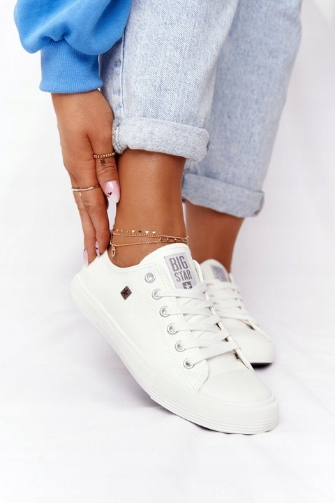 DAMSKIE TRAMPKI BIG STAR V274869 BIAŁE 41
