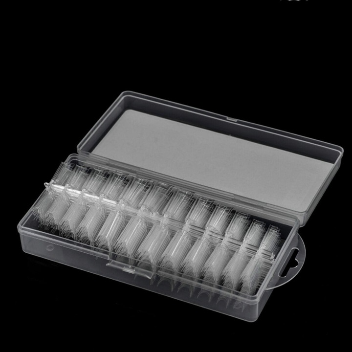 EXCELLENT FLEXI TIPSY TUNELOWE CLEAR MIĘKKIE POD ŻEL ZESTAW 504 SZT.