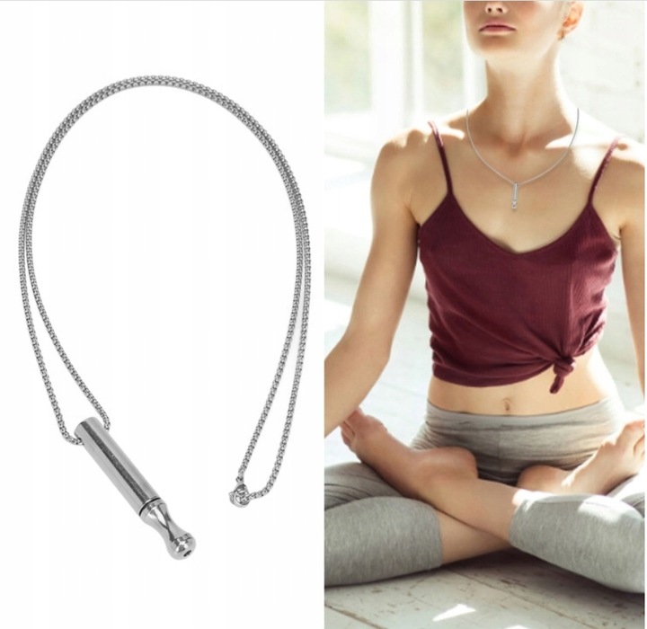 2* Naszyjnik Do Rzucania Palenia Oddechowy Cichy Nie Gwizda STAL