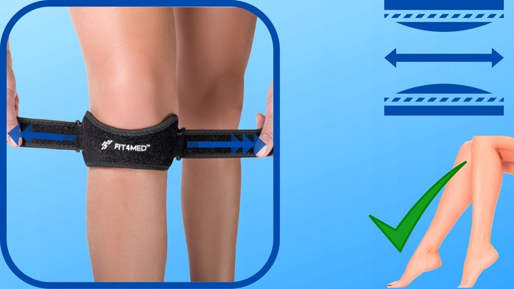 ORTEZA OPASKA PODRZEPKOWA STABILIZATOR RZEPKI GEL WKŁADKA NA URAZ WYGODNA