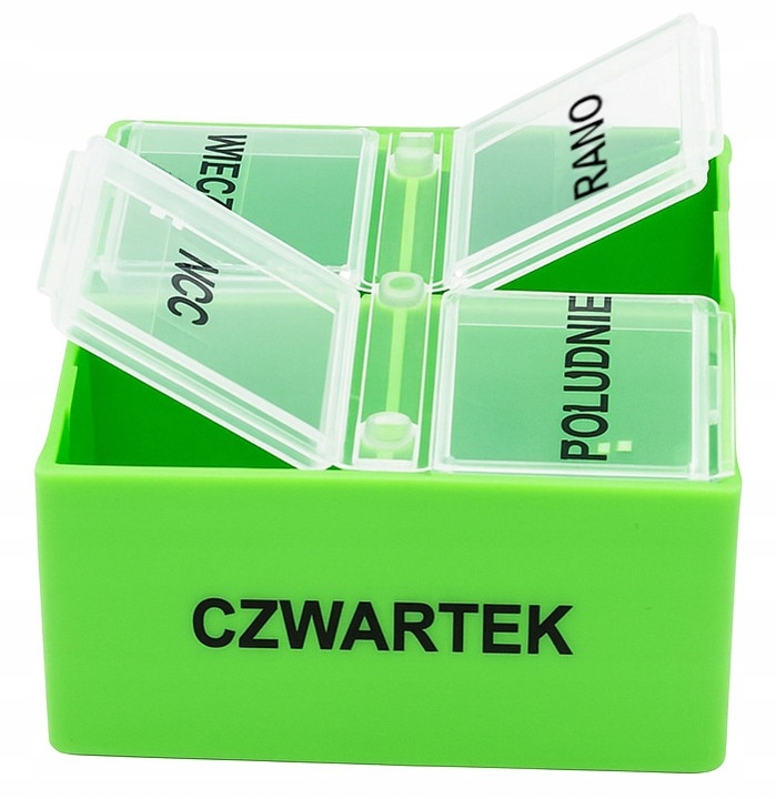 Organizer na leki Tygodniowy Kasetka Pojemnik kasetka na tabletki 7/4 DA402