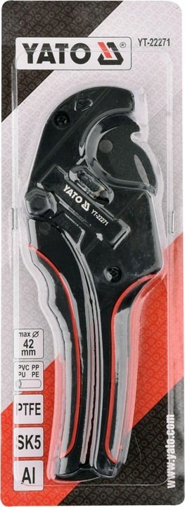 YATO OBCINAK NOŻYCE SZCZYPCE DO CIĘCIA RUR PVC, PP, PU. PE 42mm
