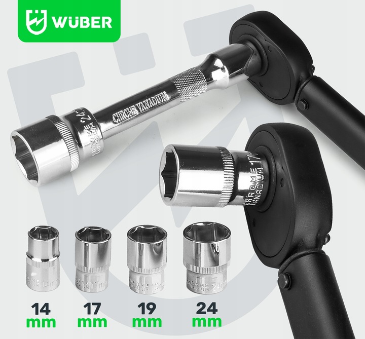 KLUCZ DYNAMOMETRYCZNY 1/2" 28-210Nm CrMO W ETUI +4 NASADKI