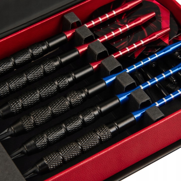 Matepro DUŻY ZESTAW DO GRY W DARTA 6x RZUTKI LOTKI DART SOFT TIPS + PORTFEL