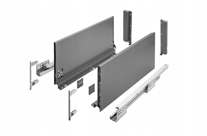 Szuflada GTV Axis PRO antracyt Bardzo Wysoka 500 H199 L500 199 3D 40kg