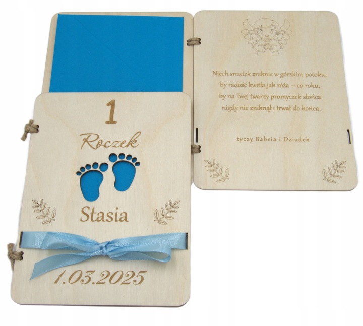 Prezent na urodziny roczek dla chłopca pamiątka kartka 1 2 3 4 ...