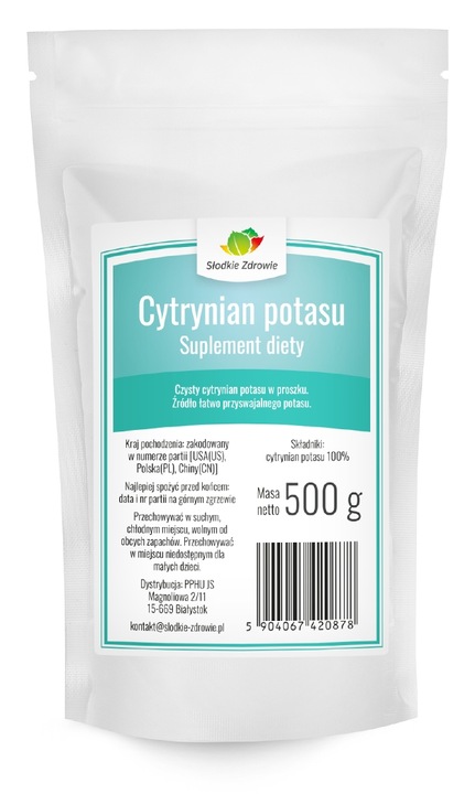 POTAS czysty CYTRYNIAN POTASU w proszku 500g