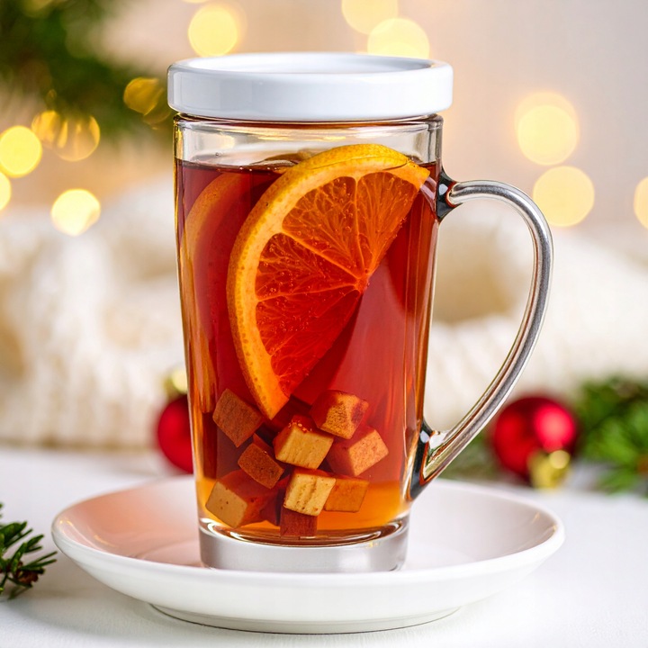 Kubek Alex 400ml ze spodkiem i wieczkiem duży do parzenia herbaty