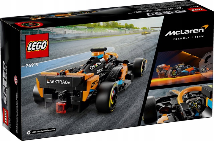 LEGO Speed Champions Samochód wyścigowy McLaren Formula 1 wersja 2023 76919