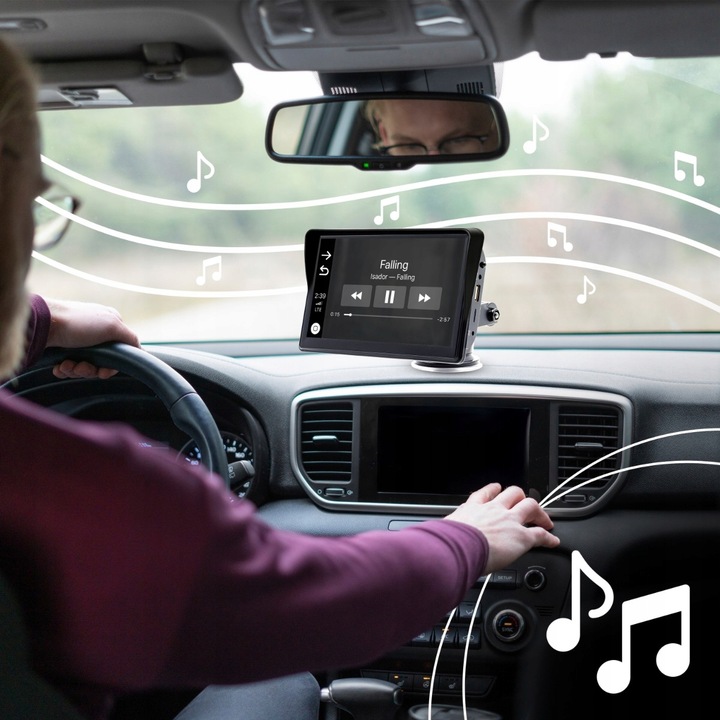 RADIO SAMOCHODOWE 7 CALI ANDROID APPLE CARPLAY KAMERA COFANIA