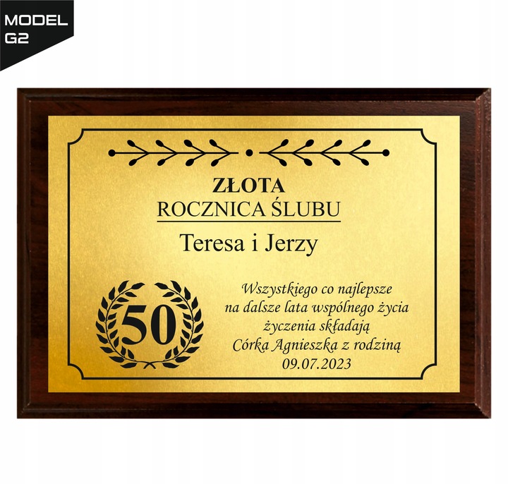 Magiczny Spersonalizowany Upominek Prezent Gift na Rocznicę Ślubu 1-50 lat