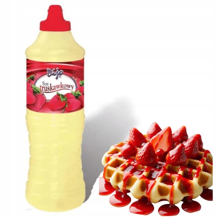 SOS deserowy Topping Dijo TRUSKAWKOWY 1kg polewa do lodów gofrów