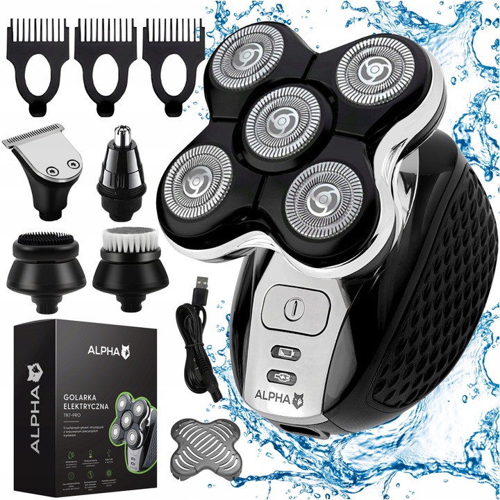 Golarka Męska + Maszynka Do Golenia i Włosów + Trymer Do Nosa Brody i Głowy