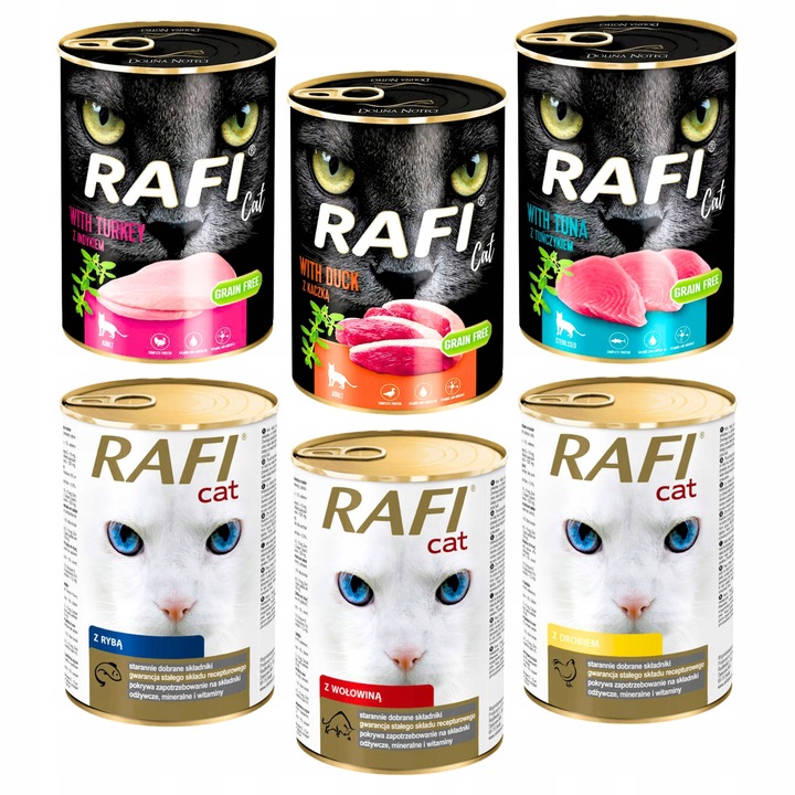 RAFI CAT DOLINA NOTECI mokra karma puszki DLA KOTA MIX SMAKÓW