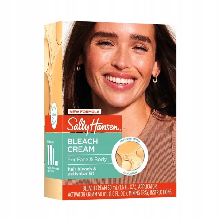 Rozjaśniacz do włosów twarzy i ciała vegan Bleach Cream Sally Hansen 100 ml