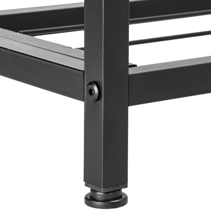 SZAFKA NA BUTY STOJAK METALOWY CZARNY 4 PÓŁKI ORGANIZER REGAŁ LOFTOWY