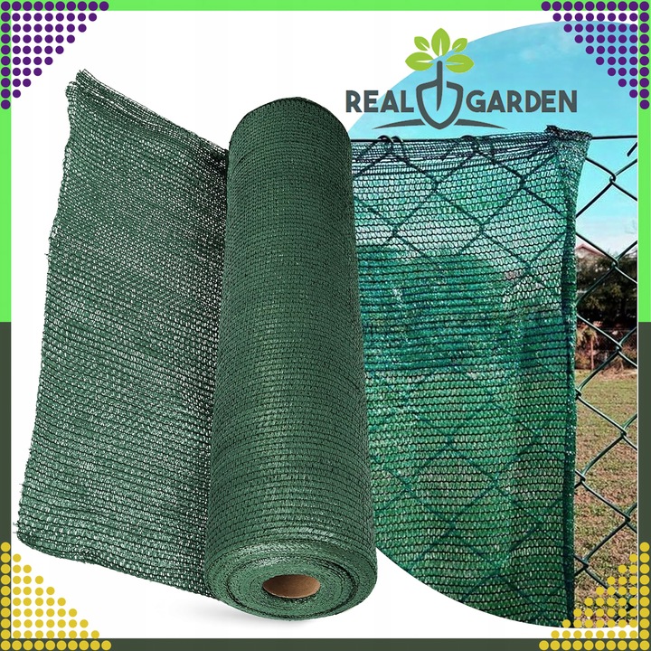 Siatka Cieniująca 1,5x50m Maskująca 95% Osłona Mata Na ogrodzenie Płot