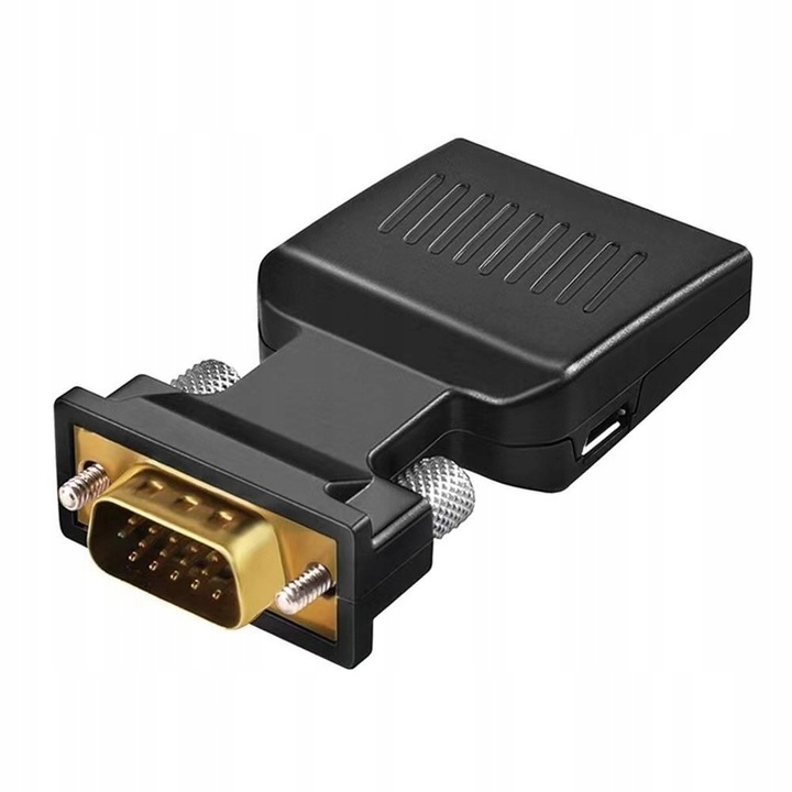 Przejściówka Adapter Konwerter VGA do HDMI + Audio