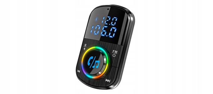 Transmitter FM Bluetooth NAVITEL BHF08 PRO -miernik napięcia, USB-A i USB-C