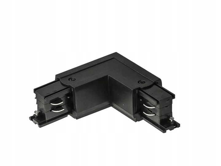 Łącznik Szynowy Kątowy Czarny 90 Stopni 3 Fazowy