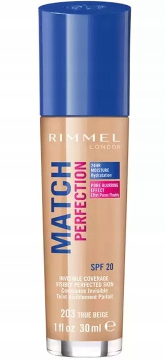 Rimmel London Match Perfection SPF20 30 ml dla kobiet Podkład 103 True Ivor